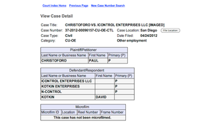 Ocean Marketing's Christoforo Sues Former Client for Defamation of Character
